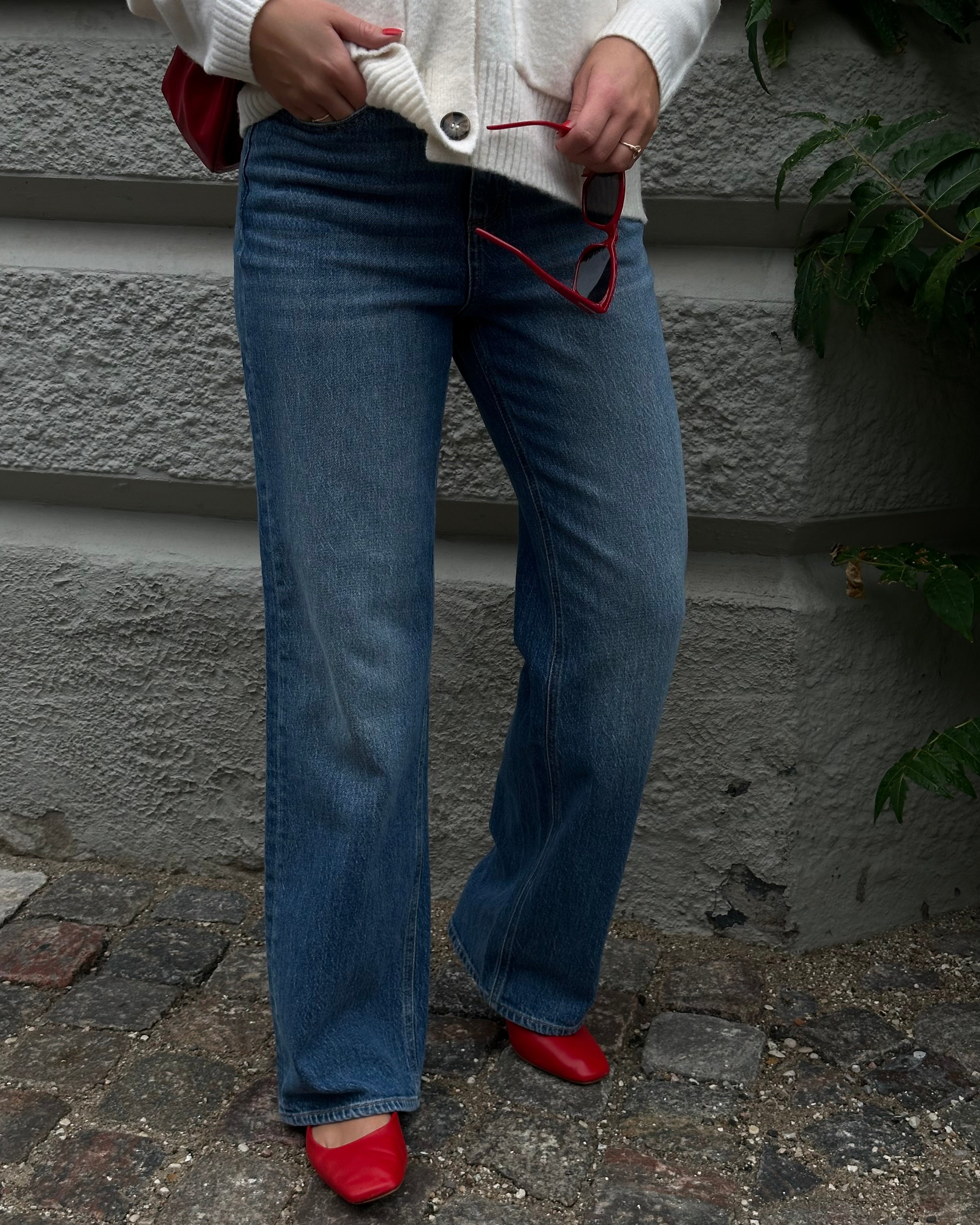 VMTESSA Wide Jeans - Medium Blue Denim